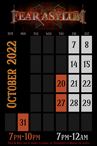Fear Asylum Haunted House 2022 poster