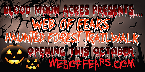 WEB OF FEARS HAUNTED FOREST TRAIL WALK poster