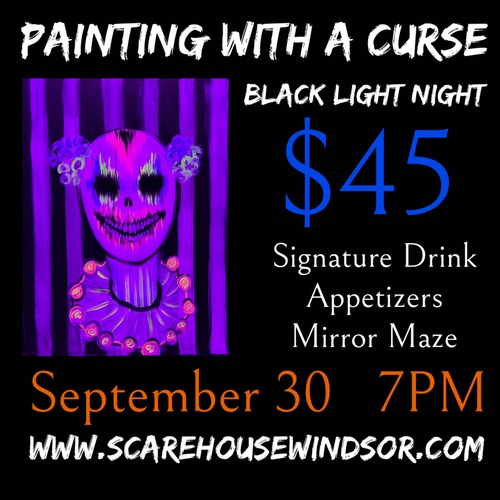 Clownin' in Da DarkPainting with a Curse - Unleash Your Inner Artistic Power Monday Sept 30 poster