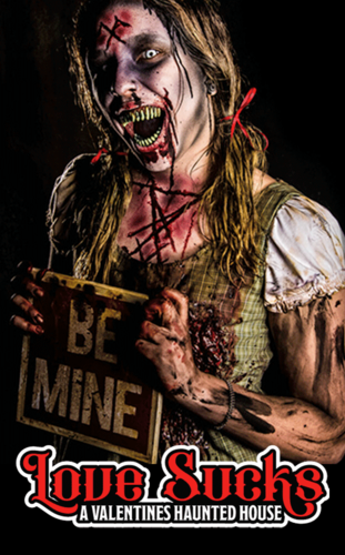 Love Sucks "A Valentines Haunted House" poster