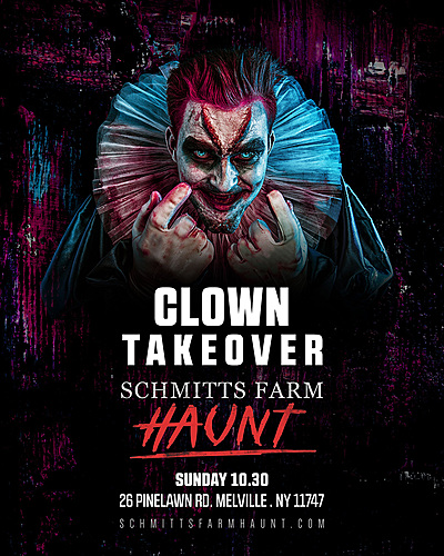 Schmitts Farm Haunt 2022 - Clown Takeover Night poster