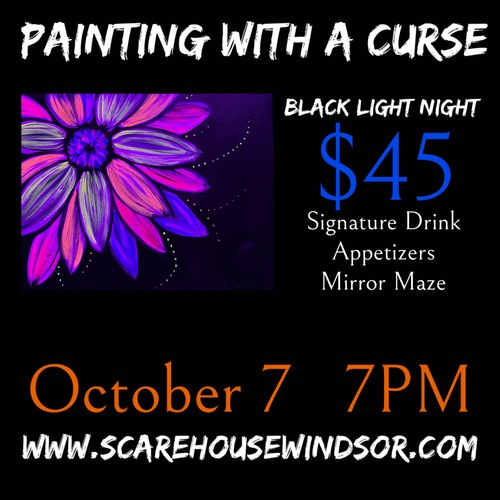 Neon Flower- Painting with a Curse - Unleash Your Inner Artistic Power Mon Oct 7 poster