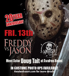 Jason Voorhees Photo Op  from Freddy vs Jason on Friday the 13th, actor Douglas Tait poster