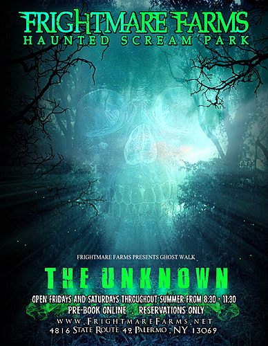 Frightmare Farms 's Ghost Walk into THE UNKNOWN poster