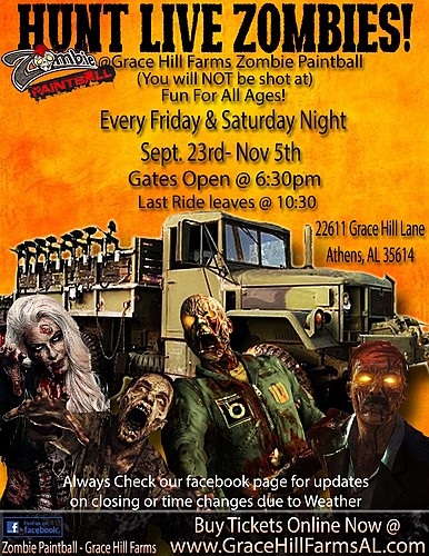 ZOMBIE PAINTBALL at Grace Hill Farms ($25) 2022 poster