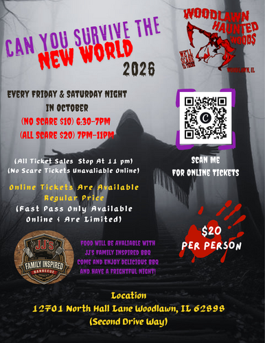 Woodlawn Haunted Woods 2026 poster