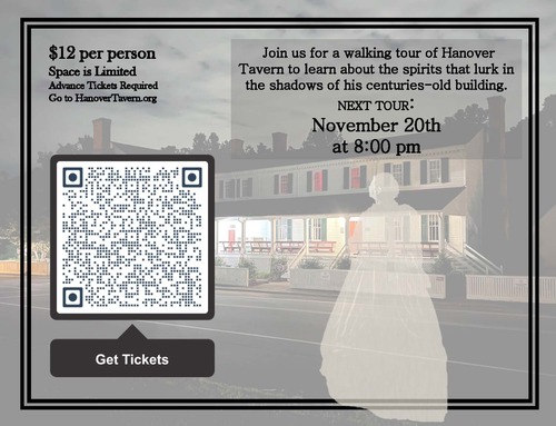 Haunted Hanover Tavern Tours November 2025  poster