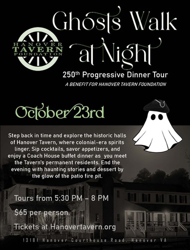 A Very Special Ghosts Walk at Night 250th Progressive Dinner! poster