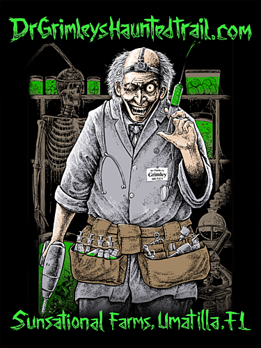 Dr. Grimley's Haunted Trail at Sunsational Farms poster