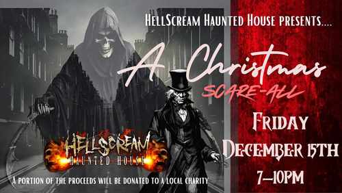 A Christmas Scare-All at HellScream Haunted House poster