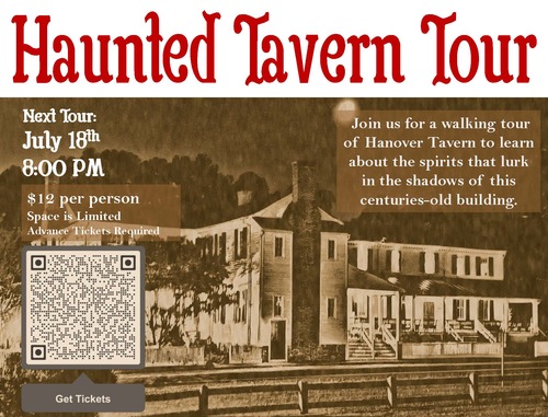 Haunted Hanover Tavern Tours July poster