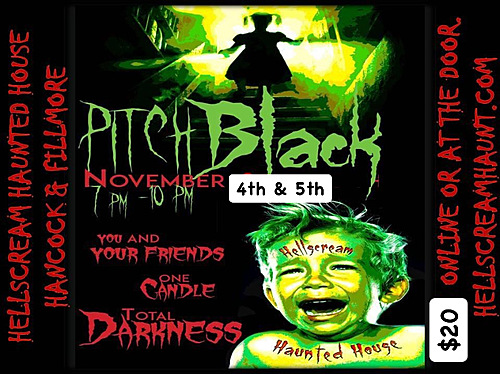 Light's out tours @ HellScream Haunted House (November 4th - 5th) poster