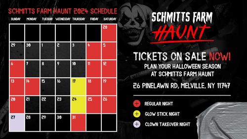 Schmitts Farm Haunt 2024 - Glow Stick Night poster