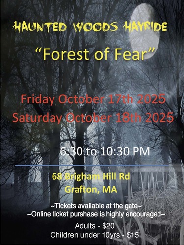 Haunted Woods Hayride "Forest of Fear" poster