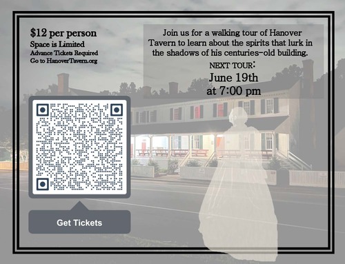 Haunted Hanover Tavern Tours June 2025 poster