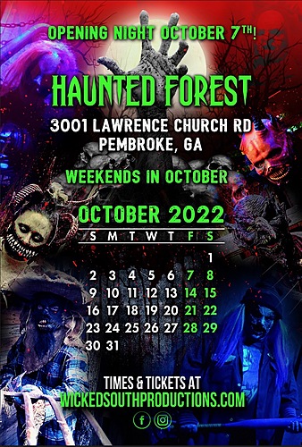Wicked South Haunted Forest 2022 poster