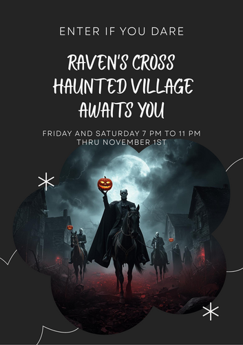 RAVEN'S CROSS HAUNTED ATTRACTION 'ONLY' poster