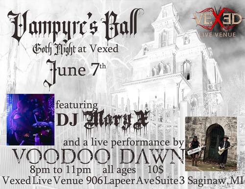 Vampyre's Ball Goth Night poster