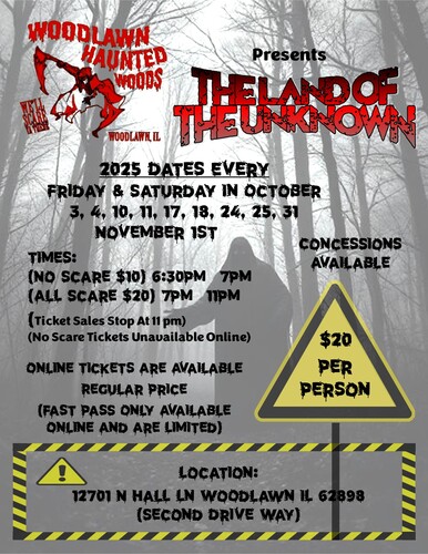 Woodlawn Haunted Woods 2025 poster