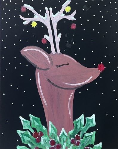 C.Sea Creations- Paint Night- Proud Rudolph poster