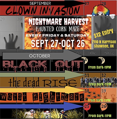 Nightmare Harvest Haunted Corn Maze @Sunshine Shellys Pumpkin Patch image