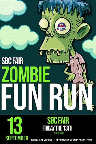 San Bernardino County Fairgrounds Zombie Run poster