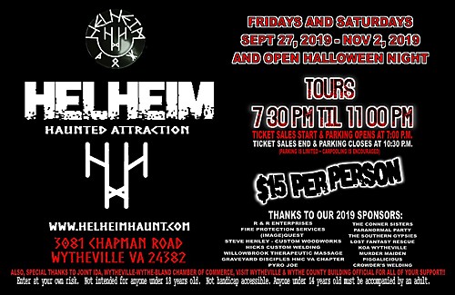 2019 HELHEIM HAUNTED ATTRACTION - HAUNT SEASON  poster