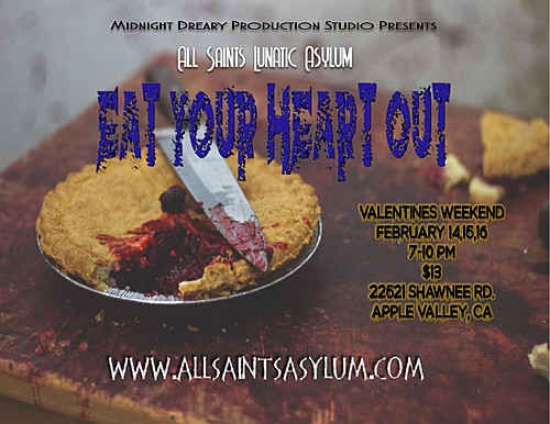 All Saints Lunatic Asylum Valentines "Eat Your Heart Out" poster