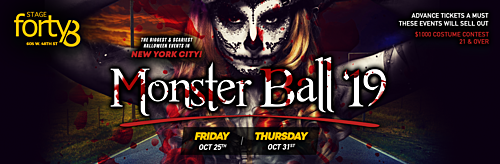 The Monster Ball 2019  -  Best & Biggest Halloween Parties in NYC poster