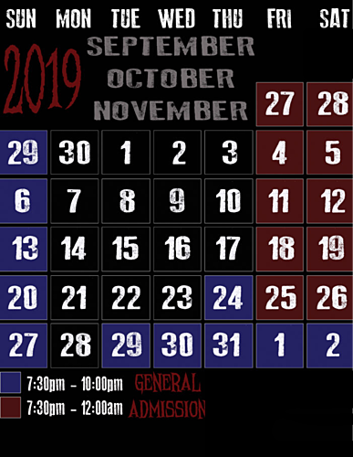 Evil Intentions 2019 Haunt Season poster