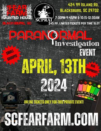 Paranormal Investigation Night poster