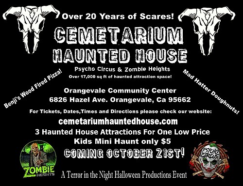 Cemetarium Haunted House - Psycho Circus - Zombie Heights - Monster Mini Haunt poster