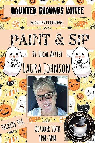 Halloween Paint and Sip poster