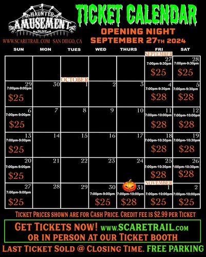 The Haunted Amusement Park - Haunted Scare Trail  poster