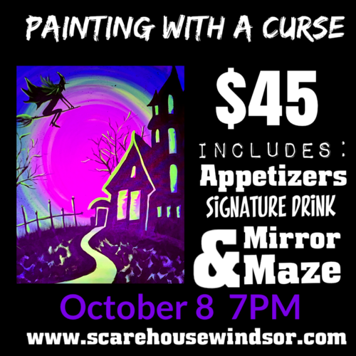 Black Light Painting with a Curse -  Bright Ass Haunted House poster
