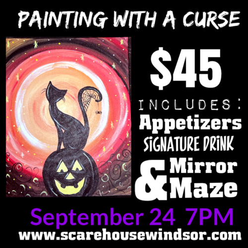 Painting with a Curse -  Kitty Kitty Pumpkin Eater poster