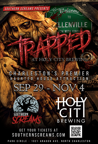 Southern Screams 2023: TRAPPED at Holy City Brewing poster