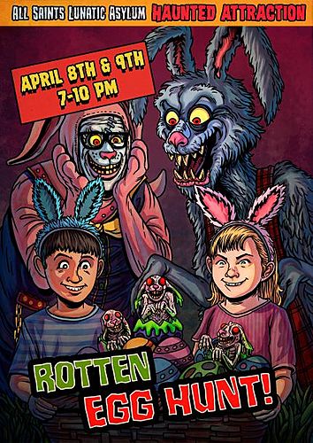 All Saints Lunatic Asylum - Rotten Egg Hunt Easter 2022 poster
